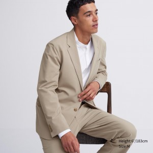 Beige Uniqlo Airsense Ultra Light Jacket | SQTJM-6951