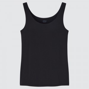 Black Uniqlo Airism Sleeveless Bra Top | IQMNG-2091