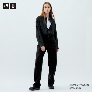 Black Uniqlo Chino Trousers | XYLKB-3126