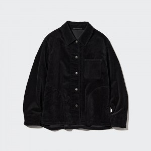 Black Uniqlo Corduroy Coverall | WGZUD-2935