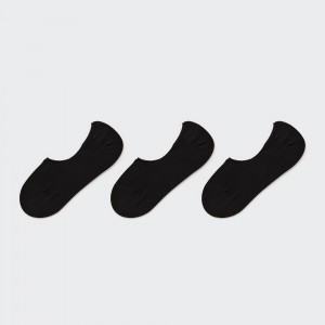 Black Uniqlo Invisible No Show Socks Three Pairs | YLXPJ-5412