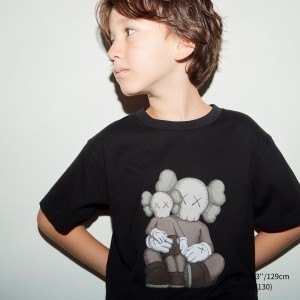 Black Uniqlo Kaws Ut Graphic T-Shirt | DYXRL-6729
