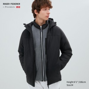 Black Uniqlo Light Warm Padded Parka | ZLUOI-6240