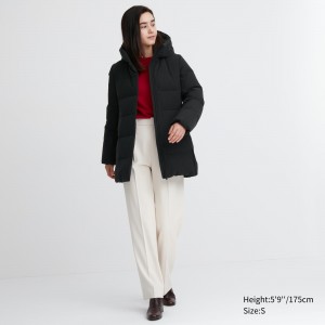 Black Uniqlo Seamless Down Short Coat | TCIMX-5726