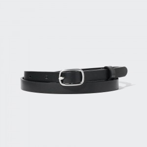 Black Uniqlo Skinny Dress Belt | HOMSL-9087