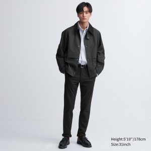 Black Uniqlo Slim Fit Chino Trousers | MENVQ-5047