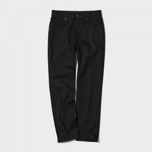 Black Uniqlo Slim Fit Straight Leg Ankle Length Jeans | RLZMU-9328