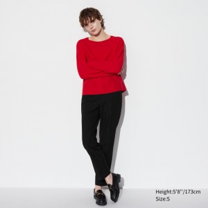 Black Uniqlo Smart Ankle Length Trousers Long | DCMNZ-5064