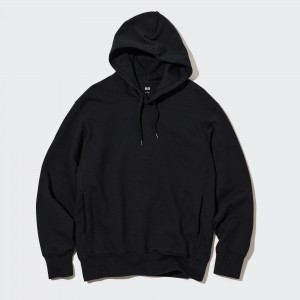 Black Uniqlo Sweat Pullover Hoodie | UQOKX-8421