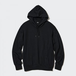 Black Uniqlo Sweat Pullover Hoodie | YFKWM-1542