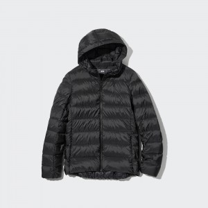 Black Uniqlo Ultra Light Down Parka | TNJDF-8276