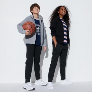 Black Uniqlo Ultra Stretch Dry Joggers | AFOVS-3691