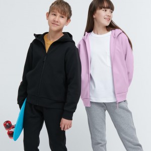 Black Uniqlo Ultra Stretch Dry Sweat Zipped Hoodie | RHDVE-0572