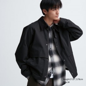 Black Uniqlo Utility Short Blouson Jacket | DPZOJ-9048