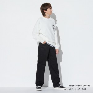 Black Uniqlo Wide Leg Jeans | ODNHJ-9018