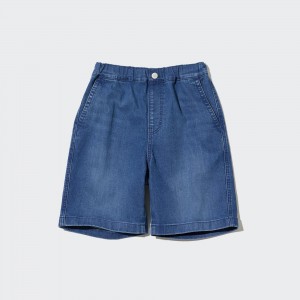 Blue Uniqlo Denim Easy Shorts | GCJEL-2798
