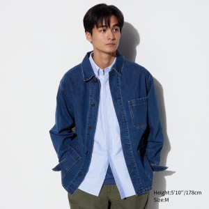 Blue Uniqlo Denim Utility Jacket | FVLZR-9035
