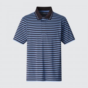 Blue Uniqlo Dry Ex Polo Shirt Adam Scott | RBAFC-9786
