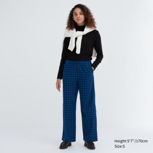 Blue Uniqlo Flannel Trousers | DELSI-7809