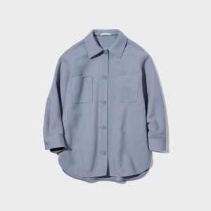Blue Uniqlo Shirt Jacket | DLZCW-2513