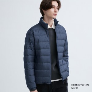 Blue Uniqlo Ultra Light Down 3d Cut Quilted Jacket | HUZST-4352