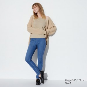 Blue Uniqlo Ultra Stretch Denim Leggings Long | SHOQY-9813