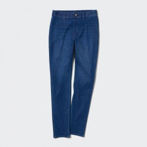 Blue Uniqlo Ultra Stretch Denim Leggings Trousers | JNLPZ-4683