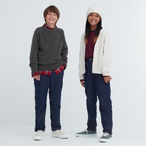 Blue Uniqlo Warm Stretch Lined Jeans | OJPUF-8476
