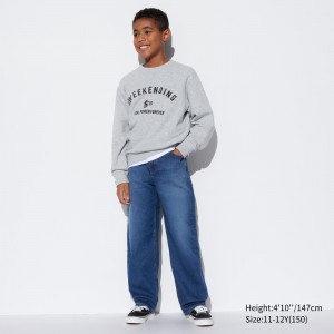 Blue Uniqlo Wide Leg Jeans | AWZEF-8054