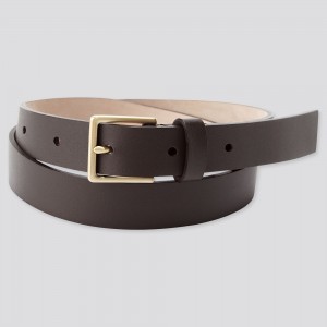 Dark Brown Uniqlo Belt 2021 Season | BJZOV-5718
