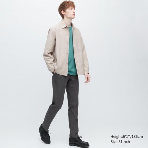 Dark Grey Uniqlo Airsense Ultra Light Wool Like Trousers | VIYBP-1294