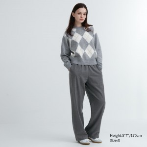 Dark Grey Uniqlo Flannel Trousers | WZECR-3258