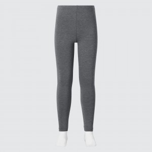 Dark Grey Uniqlo Heattech Cotton Extra Warm Thermal Leggings | GQLPY-9256