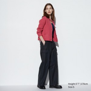 Dark Grey Uniqlo Wide Straight Leg Cargo Trousers | CKHRJ-5217