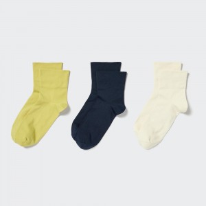 Green Uniqlo Crew Tapered Socks Three Pairs | FBRLU-8943