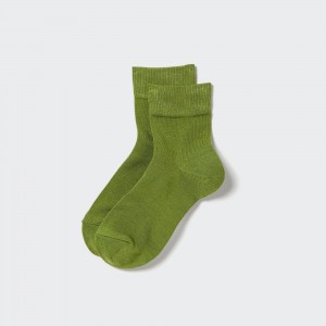 Green Uniqlo Heattech Thermal Socks | RHNGD-3217