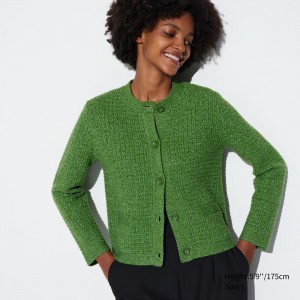 Green Uniqlo Knitted Short Jacket | MUXEK-4586