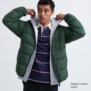 Green Uniqlo Ultra Light Down Jacket 3d Cut | PWILB-4796
