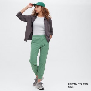 Green Uniqlo Ultra Stretch Airism Joggers | JFLAC-7854