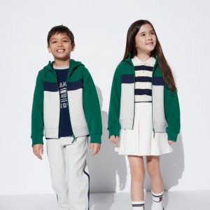 Green Uniqlo Ultra Stretch Dry Sweat Zipped Hoodie | EPKOS-3197