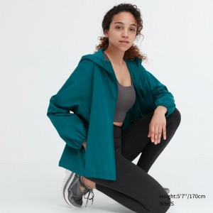 Green Uniqlo Uv Protection Pocketable Parka | PMBSF-3062