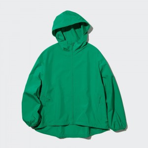 Green Uniqlo Uv Protection Pocketable Parka | BGSDY-6785
