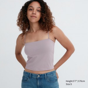 Grey Uniqlo Airism Cotton Cropped Bra Tube Top | OVZDU-8362