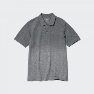 Grey Uniqlo Dry Ex Polo Shirt | RSHDU-0789