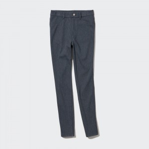 Grey Uniqlo Heattech Ultra Stretch High Rise Leggings Trousers | BUPSE-9356