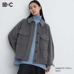 Grey Uniqlo Oversized Jacket | HESYG-1650
