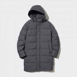 Grey Uniqlo Seamless Down Coat | FDUCR-3402