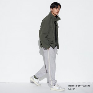 Grey Uniqlo Side Stripe Joggers | GZVBA-4839