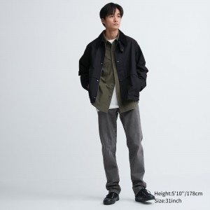 Grey Uniqlo Slim Fit Jeans | MAKWQ-5286