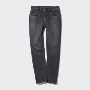 Grey Uniqlo Slim Fit Straight Leg Jeans | WNGMJ-0374